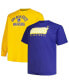 Фото #1 товара Men's Royal, Gold Golden State Warriors Big and Tall Short Sleeve and Long Sleeve T-shirt Set
