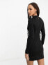 Фото #2 товара Urban Revivo cut out long sleeve mini dress in black