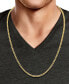 ფოტო #2 პროდუქტის 24" Two-Tone Franco Chain Necklace in 14k Gold-Plated & Sterling Silver (Also in Sterling Silver)