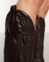 Bronx New Kole western knee boots in chocolate brown leather