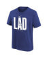 ფოტო #3 პროდუქტის Big Boys and Girls Royal Los Angeles Dodgers Scoreboard T-Shirt