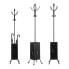 Coat rack Umbrella stand Black Metal (34 x 188 x 34 cm)