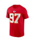 Фото #3 товара Men's Felix Anudike-Uzomah Red Kansas City Chiefs 2023 NFL Draft First Round Pick Player Name and Number T-shirt