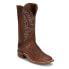 Justin Boots Peyton Wide Embroidered Square Toe Cowboy Womens Brown Casual Boot