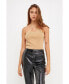 Фото #3 товара Women's Crossover Skinny Rib Knit Top