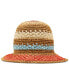 Фото #3 товара Women's Mixed-Stripe Crochet Bucket Hat