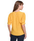 ფოტო #2 პროდუქტის Women's Solid Round-Neck Short-Sleeve Blouse