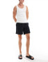 Jack & Jones linen shorts with drawstring in black