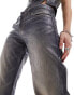 Weekday Arrow co-ord wax coated low waist regular fit straight leg jeans in washed blue Verwaschenes Blau, W28 - фото #5