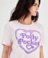 ფოტო #3 პროდუქტის Juniors' Polly Pocket Logo Crewneck Tee