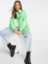 ASOS DESIGN nylon shacket in green