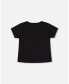 Boy Organic Cotton T-Shirt With Print Black - Child