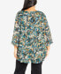 Фото #2 товара Plus Size Rosie Layer Print V-neck Top