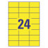Фото #5 товара Avery Zweckform L6131-20 - Yellow - Rounded rectangle - Permanent - DIN A4 - Polyester - Matte
