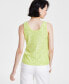 Petite Sequined-Mesh Sleeveless Top