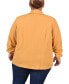 ფოტო #2 პროდუქტის Plus Size Long Sleeve Scuba Crepe Jacket