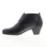 Фото #9 товара David Tate Status Womens Black Leather Slip On Ankle & Booties Boots 4.5