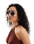 & Other Stories square oversized sunglasses in clear