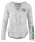 Фото #1 товара Women's Michigan State Spartans Spacedye Lace Up Long Sleeve T-Shirt