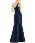 The Dessy Group Off-The-Shoulder Satin Trumpet Gown Women's