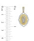 ფოტო #5 პროდუქტის Men's Diamond Our Lady of Guadalupe Scalloped Medallion Pendant (1/5 ct. t.w.) in 10k Gold