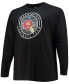 Фото #3 товара Men's Big and Tall Black Washington Football Team Color Pop Long Sleeve T-shirt