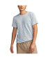 Фото #1 товара Men's Linen Short Sleeve Pocket Crew Neck Tee Shirt