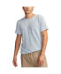 Men's Linen Short Sleeve Pocket Crew Neck Tee Shirt