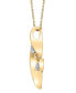 Фото #7 товара Sirena 1/0 ct. t.w.Diamond Rose Pendant in 14k White, Yellow or Rose Gold