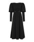 ფოტო #3 პროდუქტის Women's Balloon Sleeve Long Dress With Removal Sleeves