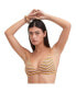 Фото #1 товара Plus Size Textured Triangle bikini bra swim top