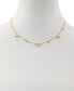 14k Gold-Plated & Cubic Zirconia Triangle Station Necklace, 16" + 2" extender