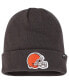 ფოტო #1 პროდუქტის Men's Charcoal Cleveland Browns Secondary Cuffed Knit Hat