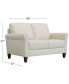 Фото #10 товара Kared 60" Roll Arm Leather Loveseat, Created for Macy's