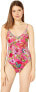 Фото #1 товара Hobie Women's 180594 V-Neck One Piece Swimsuit Size M