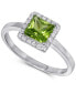 Фото #1 товара Кольцо Macy's Peridot & Diamond Square Halo