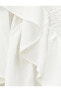 Фото #6 товара Maxi Elbise V Yaka Gipeli Kolları Fırfırlı Viskoz
