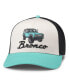 Unisex White/Teal Bronco Valin Trucker Adjustable Hat