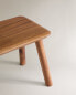 Bevelled acacia stool Коричневый, 33 x 25 x 22 cm - фото #3