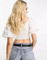 New Look milkmaid tie front puff sleeve top in white