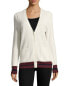 Фото #1 товара Joie Women's White Siddie Wool Cardigan size S 151657