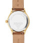 ფოტო #3 პროდუქტის Men's Swiss Heritage Brown Leather Strap Watch 40mm