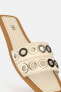 Фото #1 товара Кожаные сандалии с металлическими деталями ZARA