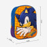 3D School Bag Sonic Orange Blue 25 x 31 x 9 cm