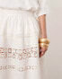 Фото #3 товара ASOS EDITION crochet trim maxi skirt in white