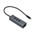 Фото #2 товара i-tec Metal USB-C HUB 3 Port + Gigabit Ethernet Adapter - USB 3.2 Gen 2 (3.1 Gen 2) Type-C - RJ-45 - USB 3.2 Gen 1 (3.1 Gen 1) Type-A - 5000 Mbit/s - Grey - LAN - 0.28 m