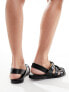 Mango buckle cross over sandals in black EU 35.5 - фото #7