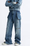 Flared fit cargo jeans