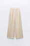 Wide-leg satin trousers