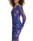 Фото #3 товара Women's Floral-Print Lace Bodycon Dress